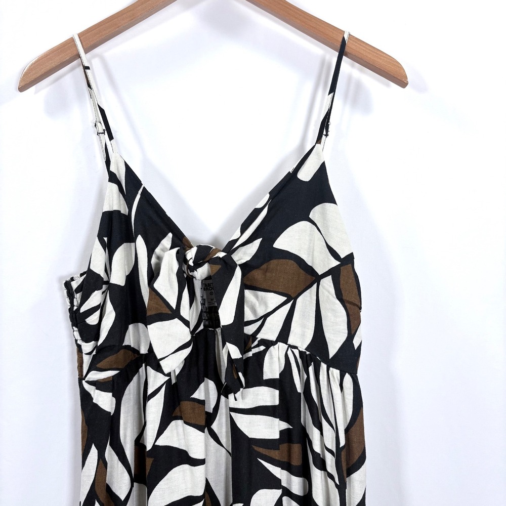 Tabitha Brown for Target Maxi Dress Abstract Print Black Spaghetti Strap Sz‎ M